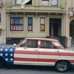 Car Flag, Union Street, San Francisco (California), 1972